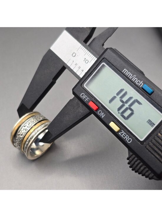 Silpada Sterling Silver Brass Spinner Ring Size 8 Wide Band Meditation Fidget - Picture 10 of 12